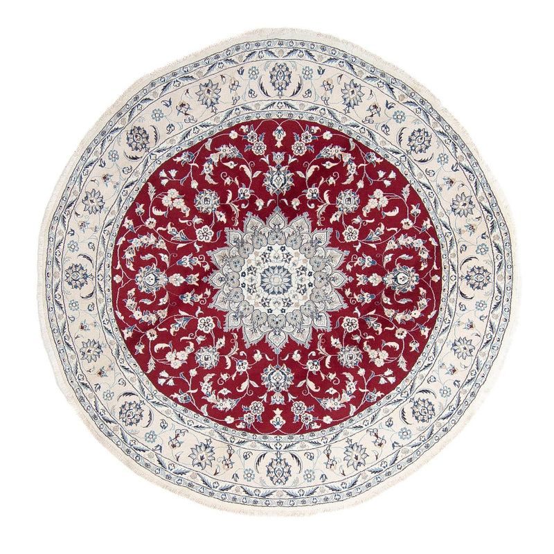 Nain Teppich 250x250cm - Perserteppich - dunkelrot