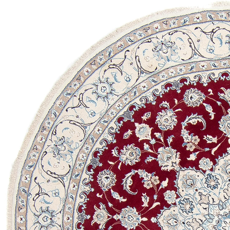 Nain Teppich 250x250cm - Perserteppich - dunkelrot