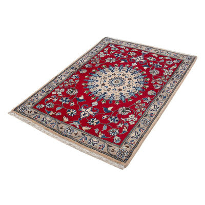 Nain Teppich 89x130cm - Perserteppich - dunkelrot