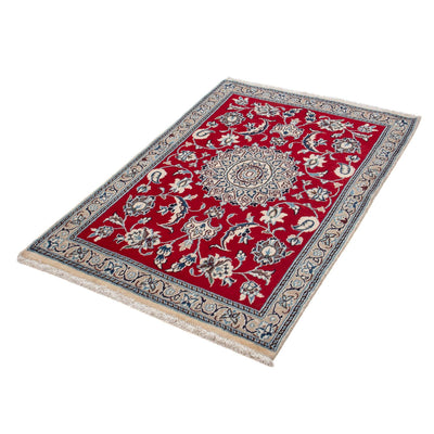 Nain Teppich 89x133cm - Perserteppich - dunkelrot