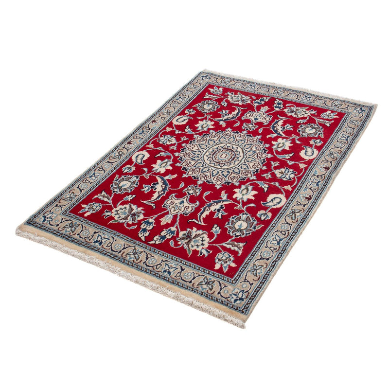 Nain Teppich 89x133cm - Perserteppich - dunkelrot