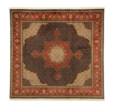 Täbriz Teppich 195x201cm - Perserteppich - dunkelblau