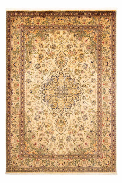 Täbriz - 50 Raj Teppich 194x284cm - Perserteppich - beige