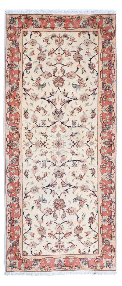 Täbriz - 50 Raj Teppich 77x183cm - Perserteppich - beige