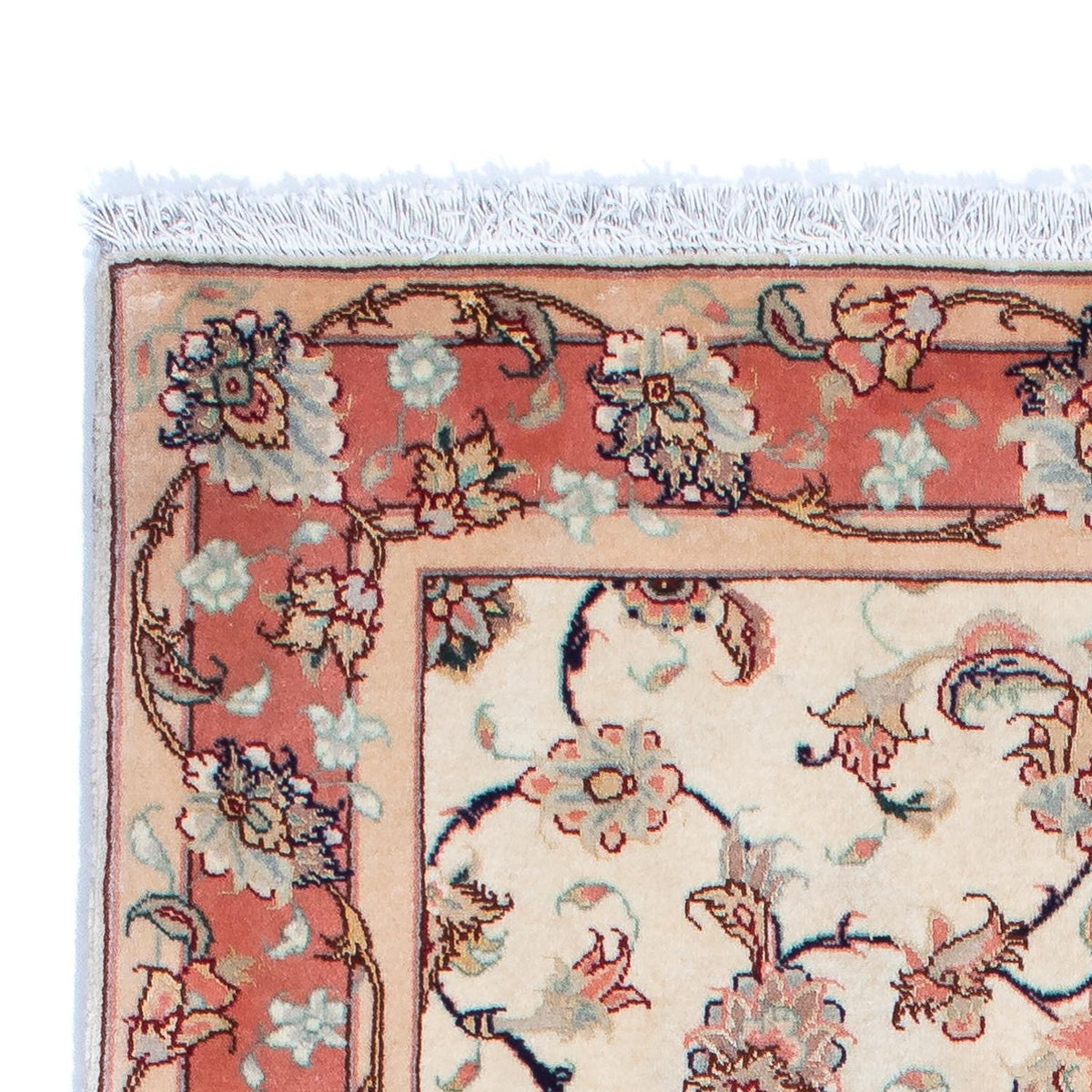 Täbriz - 50 Raj Teppich 77x183cm - Perserteppich - beige