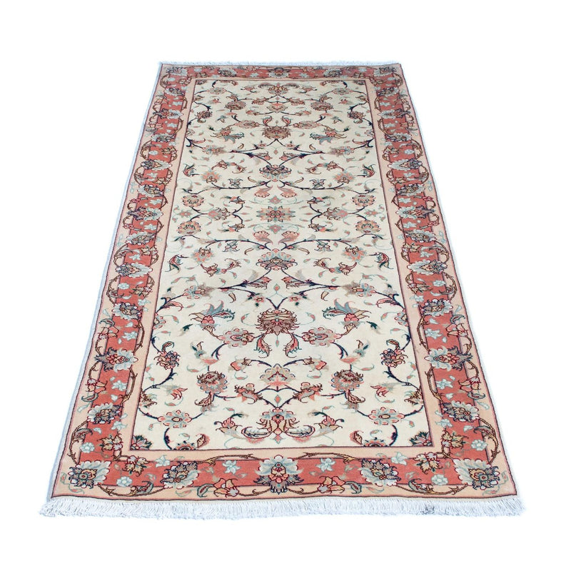 Täbriz - 50 Raj Teppich 77x183cm - Perserteppich - beige