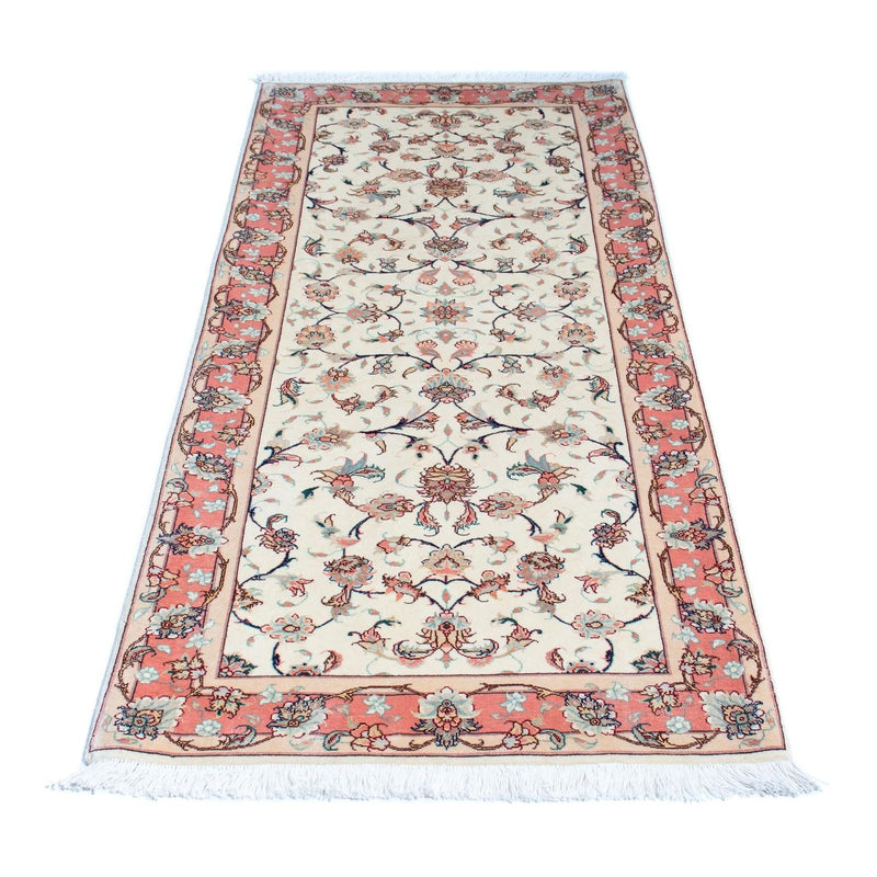 Täbriz - 50 Raj Teppich 77x187cm - Perserteppich - beige