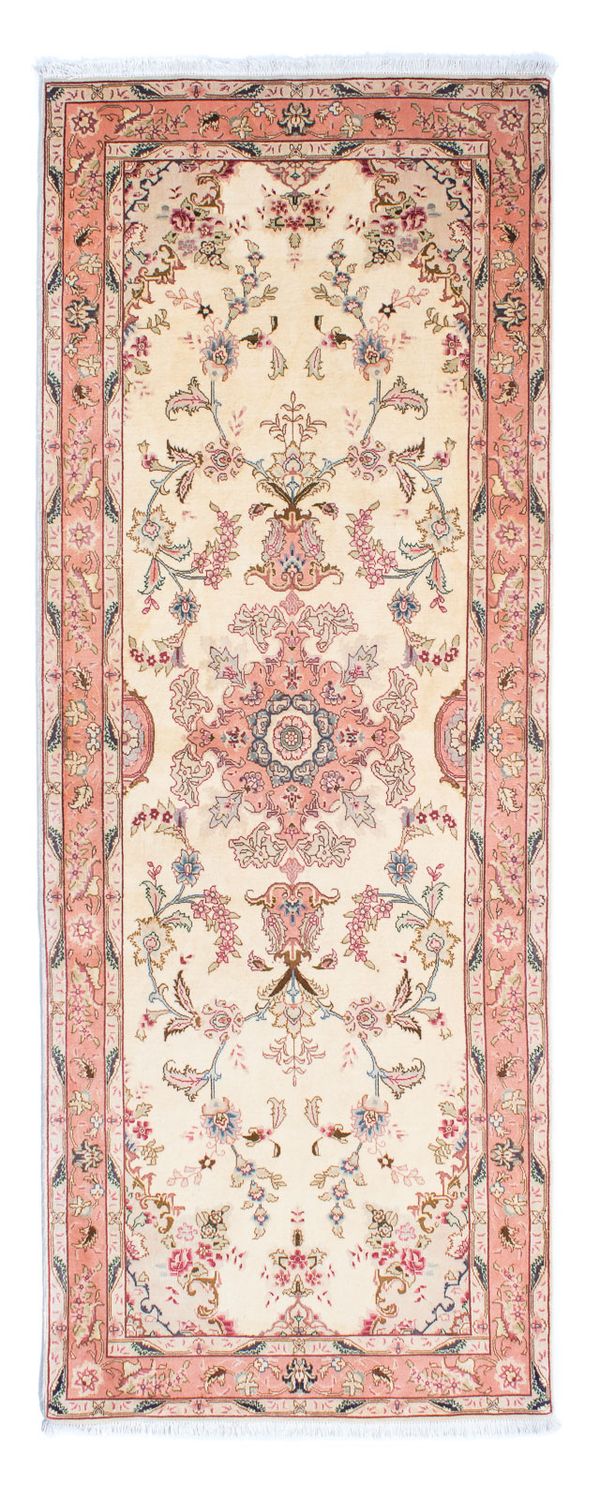 Täbriz - 50 Raj Teppich 82x221cm - Perserteppich - beige