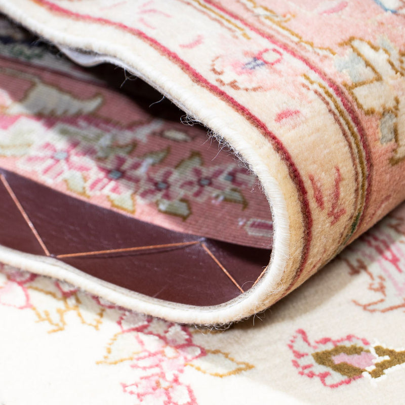 Täbriz - 50 Raj Teppich 82x221cm - Perserteppich - beige