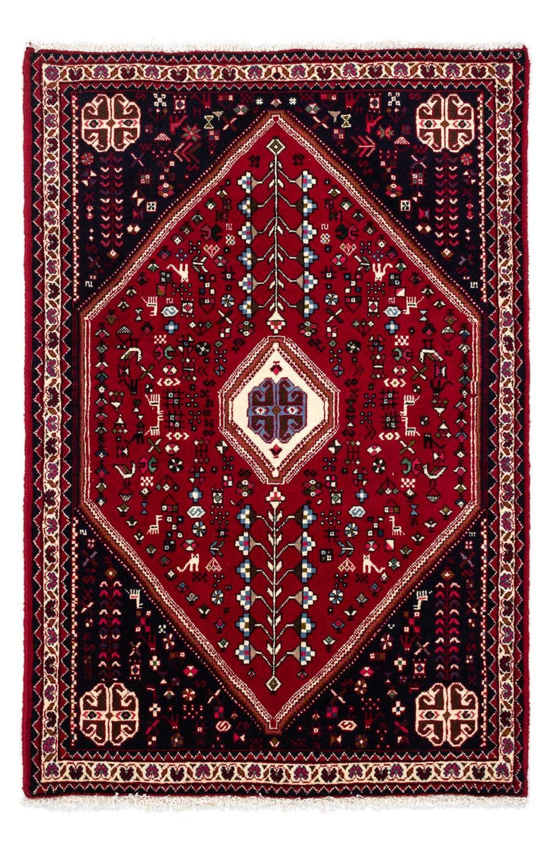 Abadeh Teppich 98x150cm - Perserteppich - dunkelrot