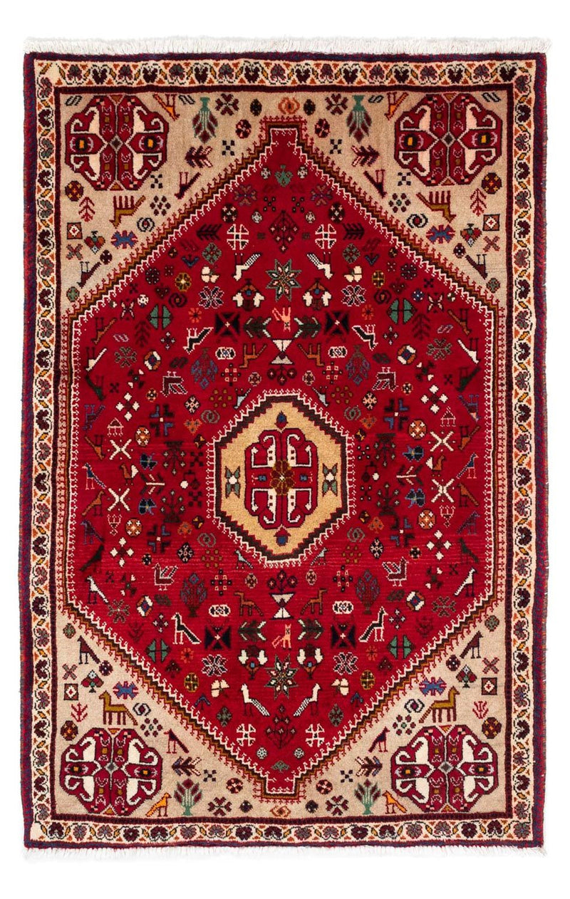 Abadeh Teppich 103x161cm - Perserteppich - dunkelrot
