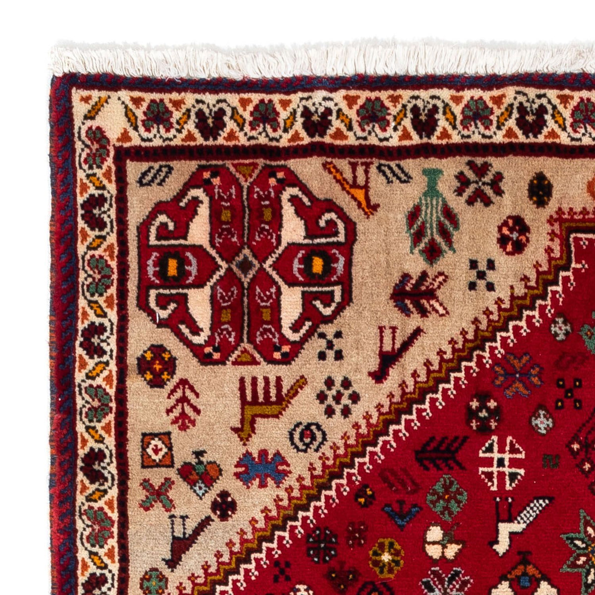 Abadeh Teppich 103x161cm - Perserteppich - dunkelrot