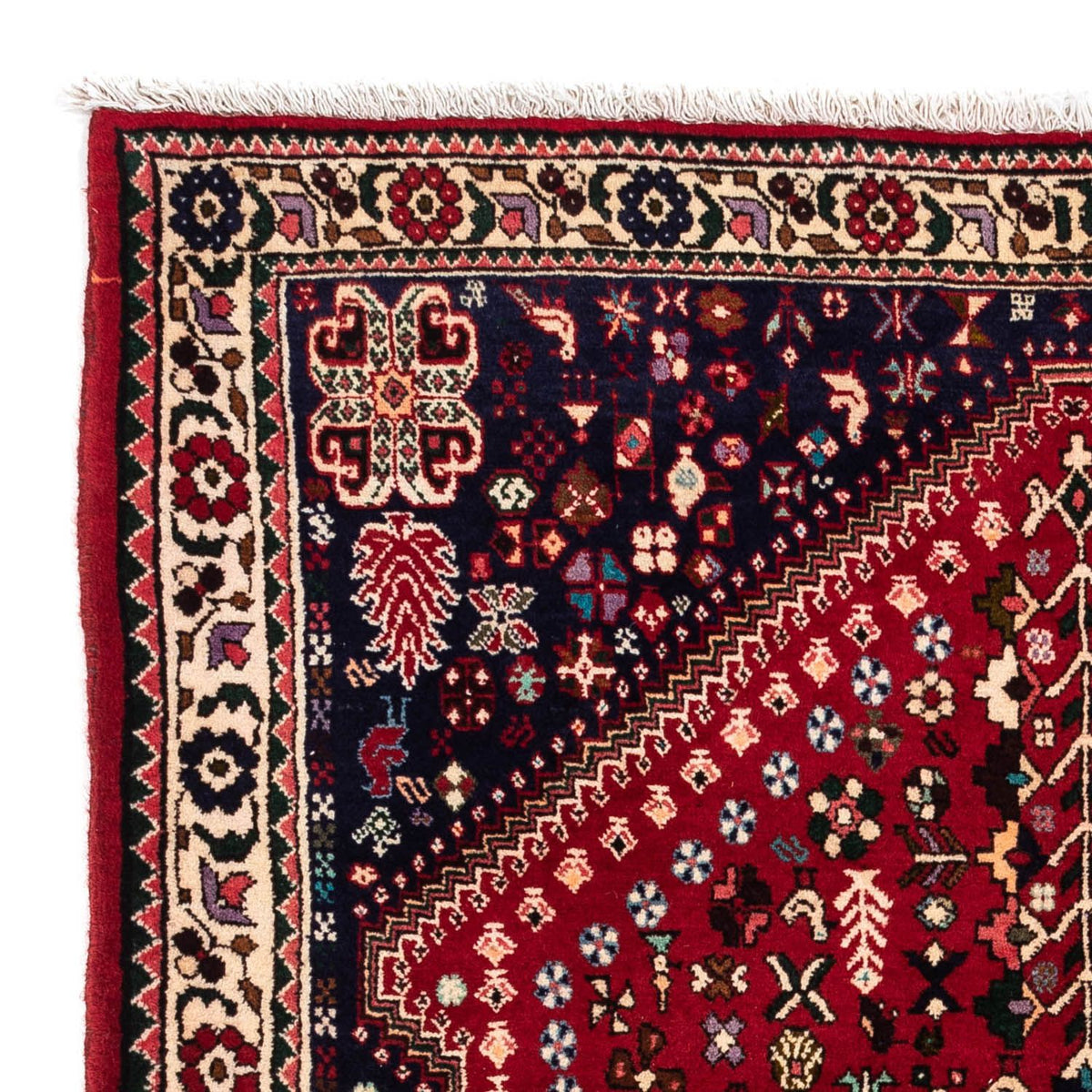 Abadeh Teppich 108x148cm - Perserteppich - dunkelrot