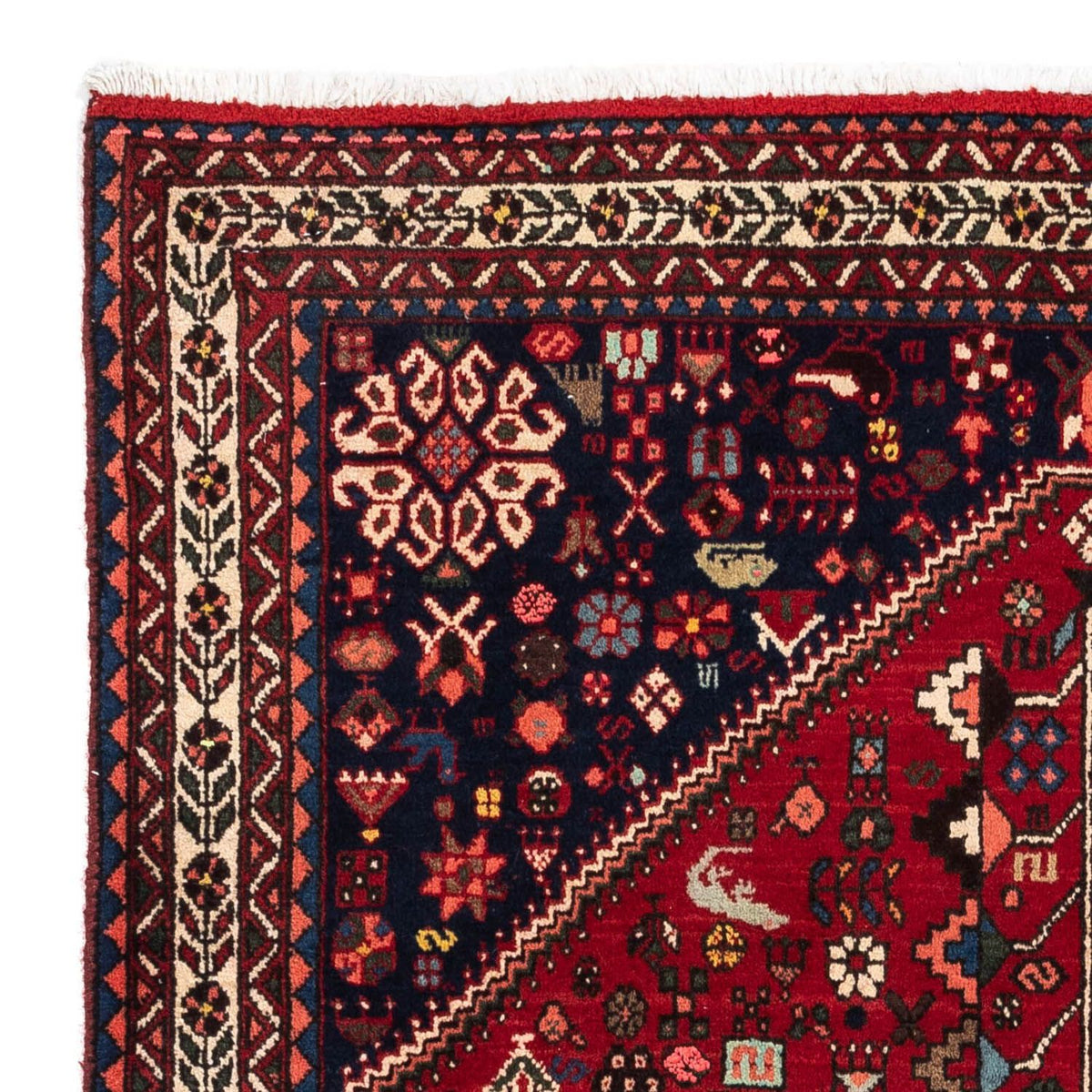 Abadeh Teppich 100x145cm - Perserteppich - dunkelrot