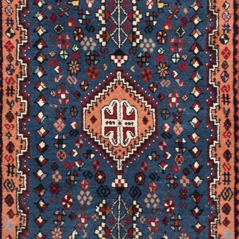 Abadeh Teppich 78x206cm - Perserteppich - dunkelblau