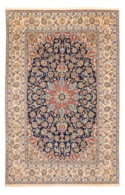 Isfahan Teppich 200x308cm - Perserteppich - dunkelblau