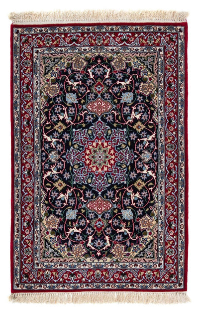 Isfahan Teppich 70x105cm - Perserteppich - dunkelrot