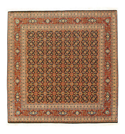Täbriz - 50 Raj Teppich 155x156cm - Perserteppich - schwarz