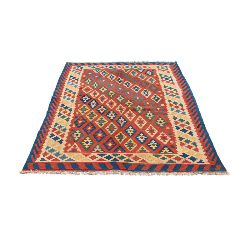 Kelim Fars Teppich 156x206cm - dunkelrot