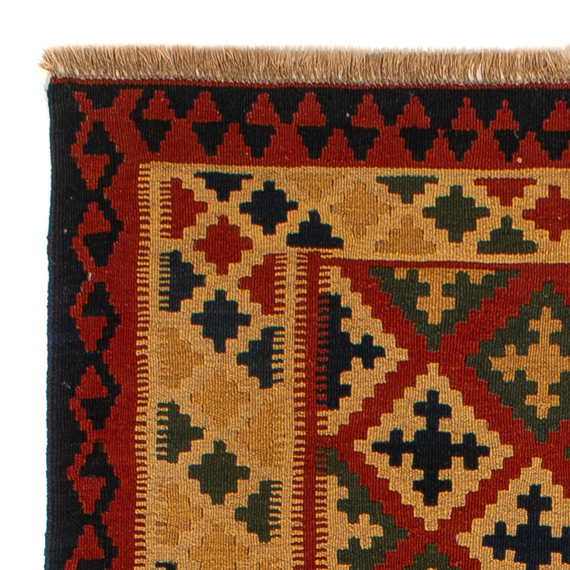 Kelim Fars Teppich 146x211cm - dunkelrot