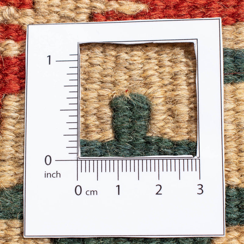 Kelim Fars Teppich 146x211cm - dunkelrot