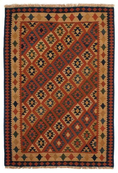 Kelim Fars Teppich 155x210cm - braun