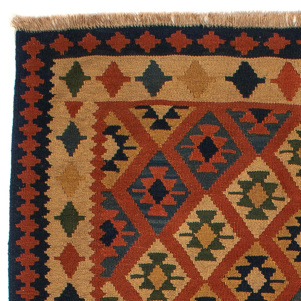 Kelim Fars Teppich 155x210cm - braun