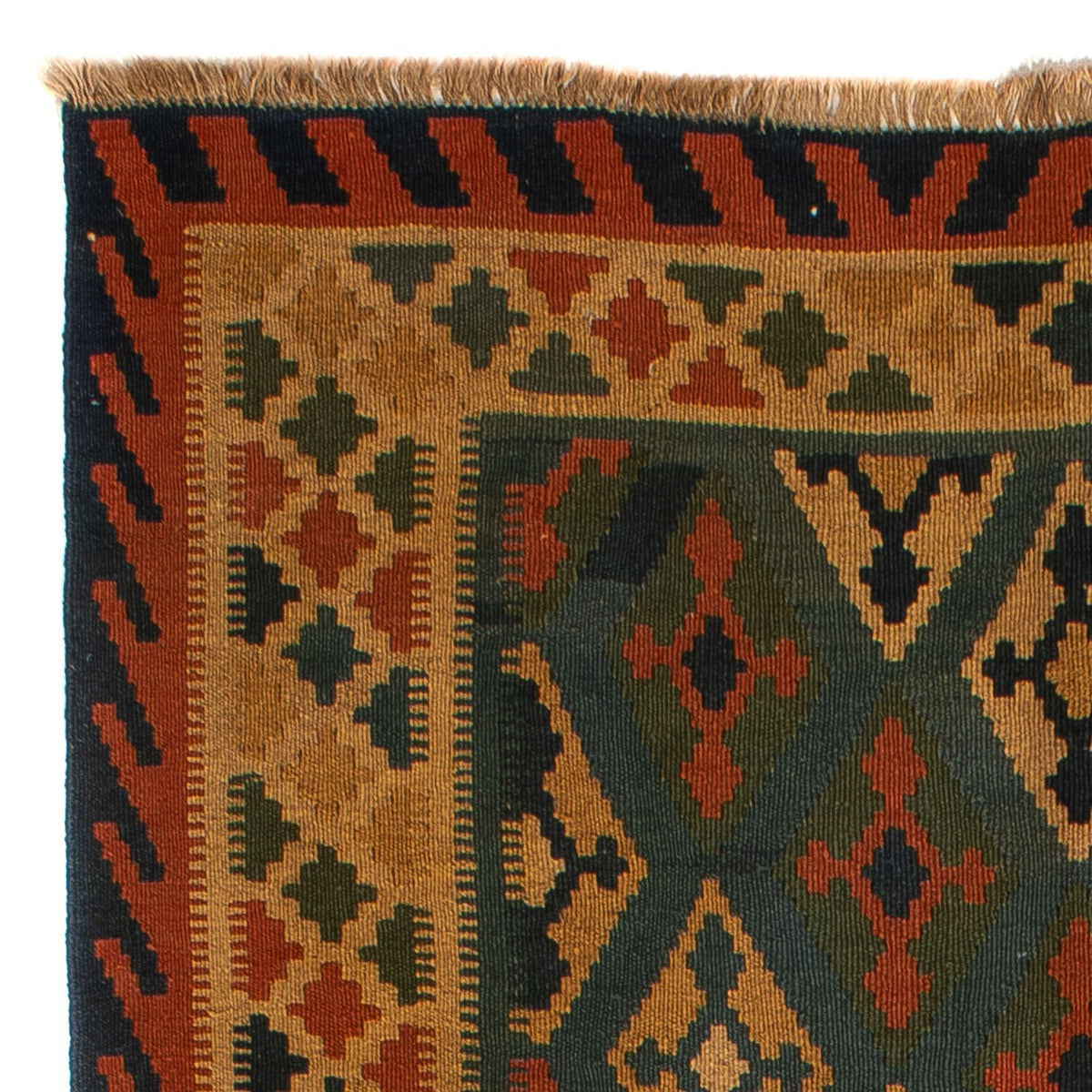Kelim Fars Teppich 155x203cm - dunkelblau