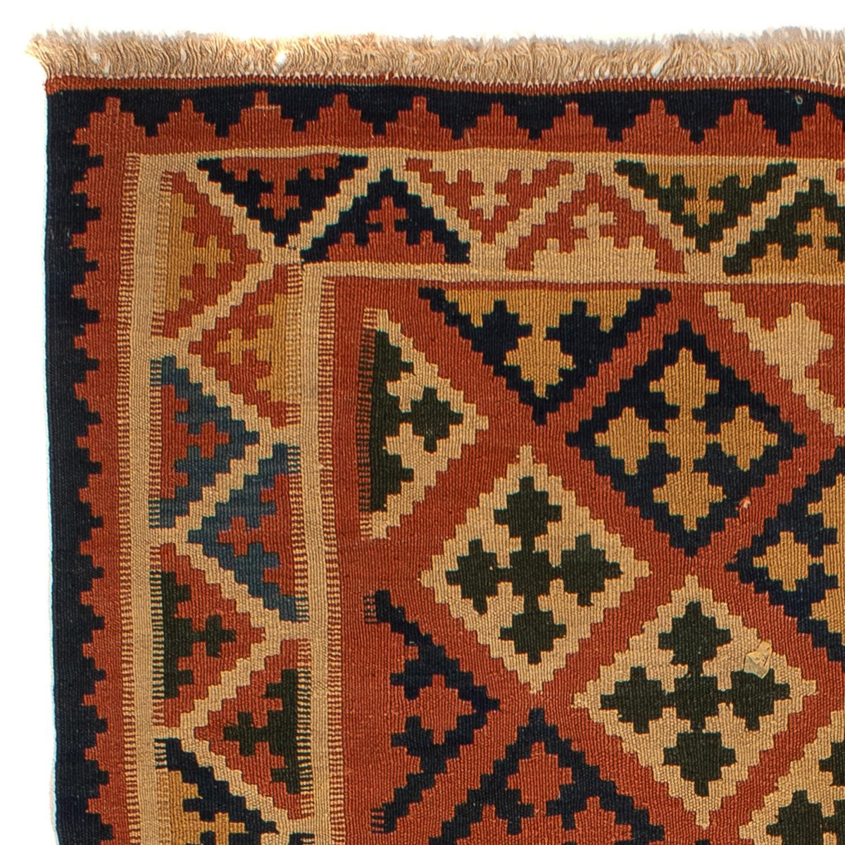 Kelim Fars Teppich 157x200cm - braun