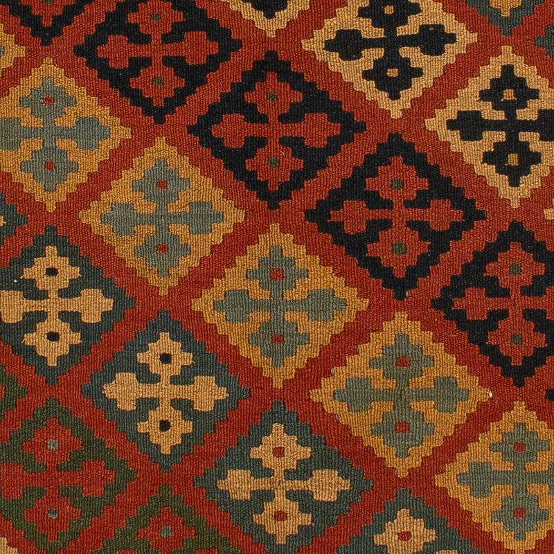 Kelim Fars Teppich 148x213cm - dunkelrot