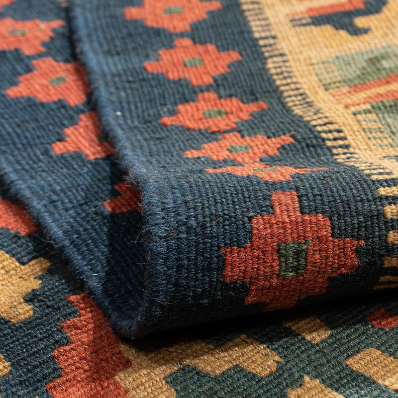 Kelim Fars Teppich 148x213cm - dunkelrot