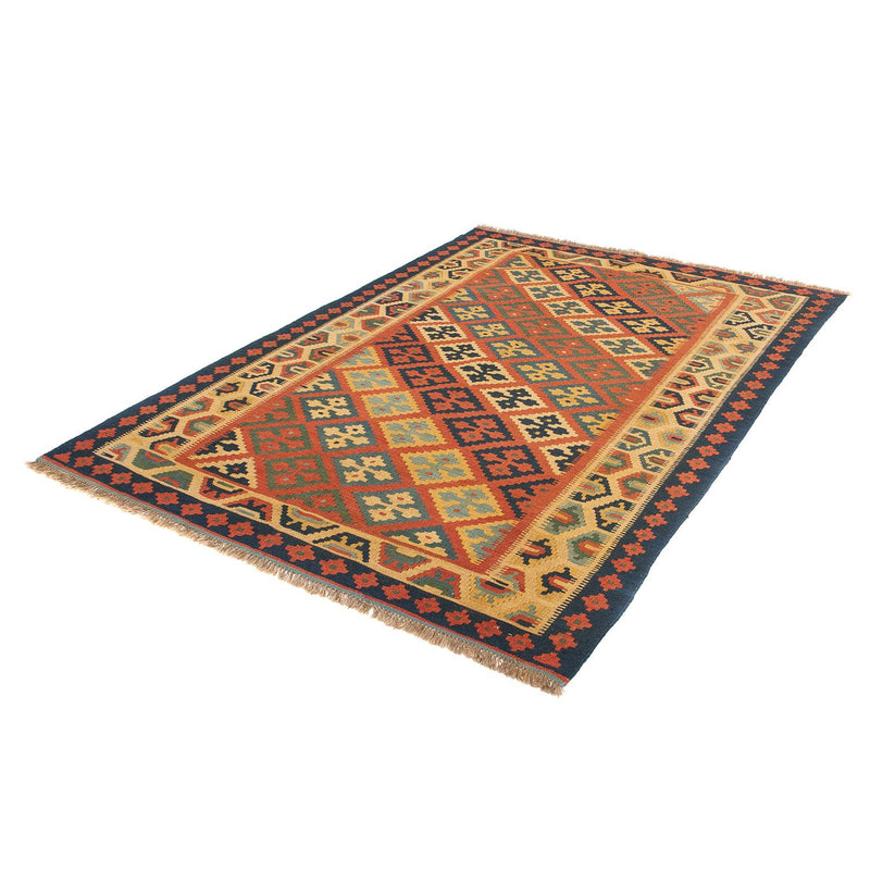 Kelim Fars Teppich 148x213cm - dunkelrot
