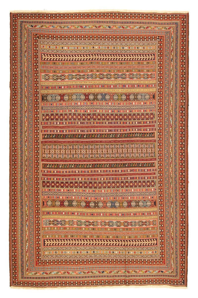 Afshar Sirjan Teppich 194x293cm - Perserteppich - mehrfarbig