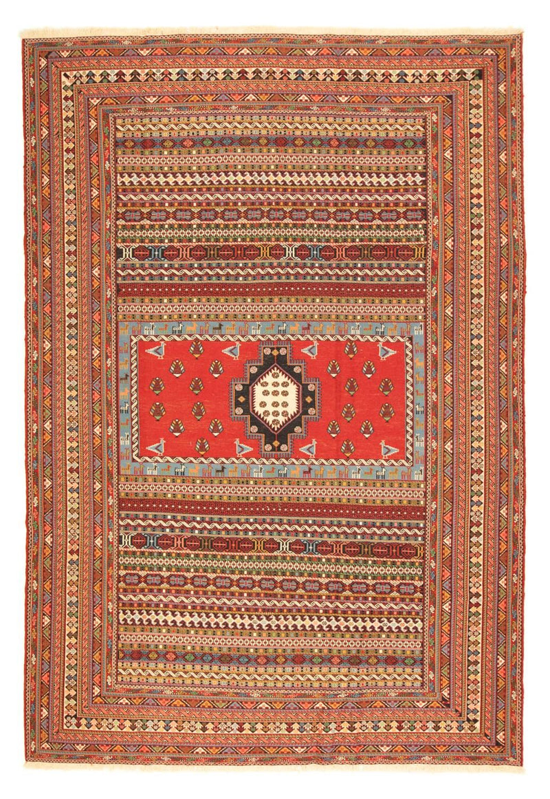 Afshar Sirjan Teppich 200x290cm - Perserteppich - mehrfarbig