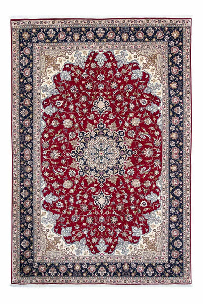 Täbriz - 50 Raj Teppich 203x297cm - Perserteppich - dunkelrot