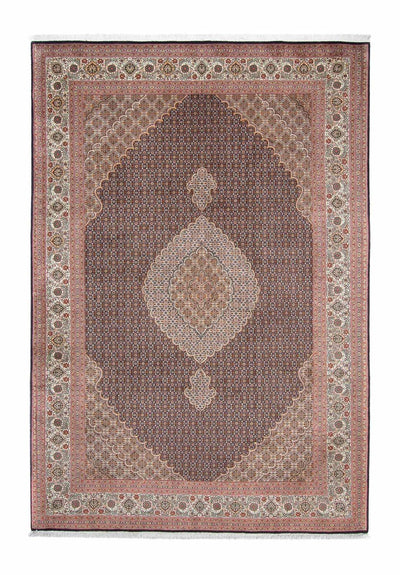 Täbriz Teppich 205x302cm - Perserteppich - dunkelblau