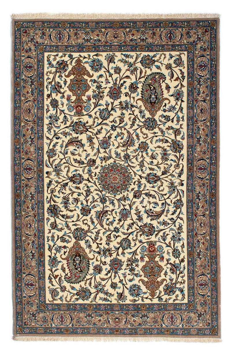 Isfahan Teppich 134x207cm - Perserteppich - beige