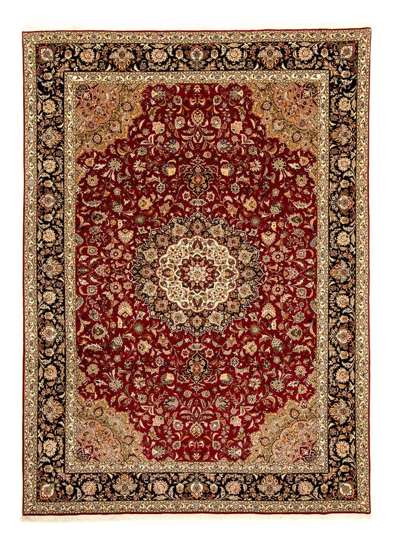 Täbriz - 50 Raj Teppich 250x351cm - Perserteppich - dunkelrot