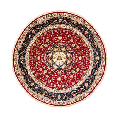 Täbriz - 50 Raj Teppich 250x250cm - Perserteppich - dunkelrot