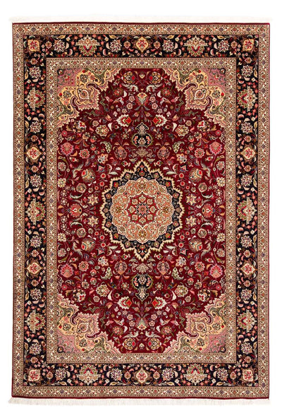 Täbriz - 50 Raj Teppich 202x300cm - Perserteppich - dunkelrot