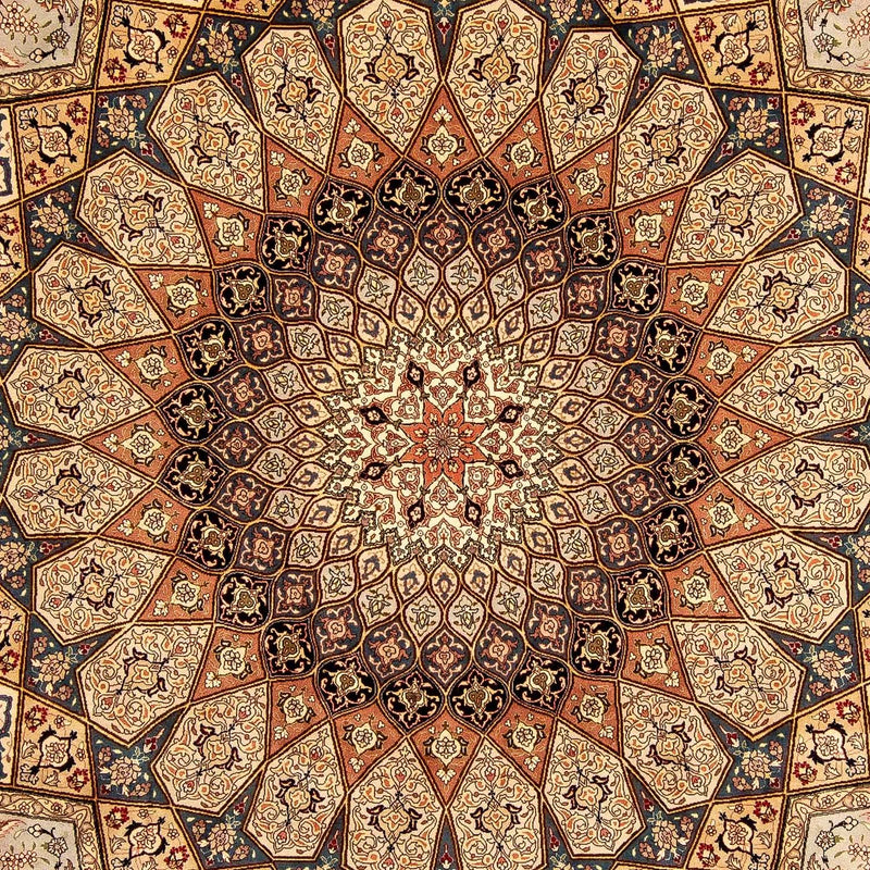 Täbriz - 50 Raj Teppich 250x343cm - Perserteppich - mehrfarbig
