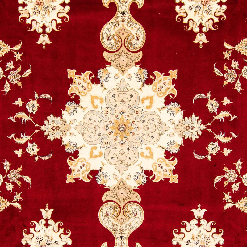 Täbriz - 50 Raj Teppich 298x402cm - Perserteppich - dunkelrot