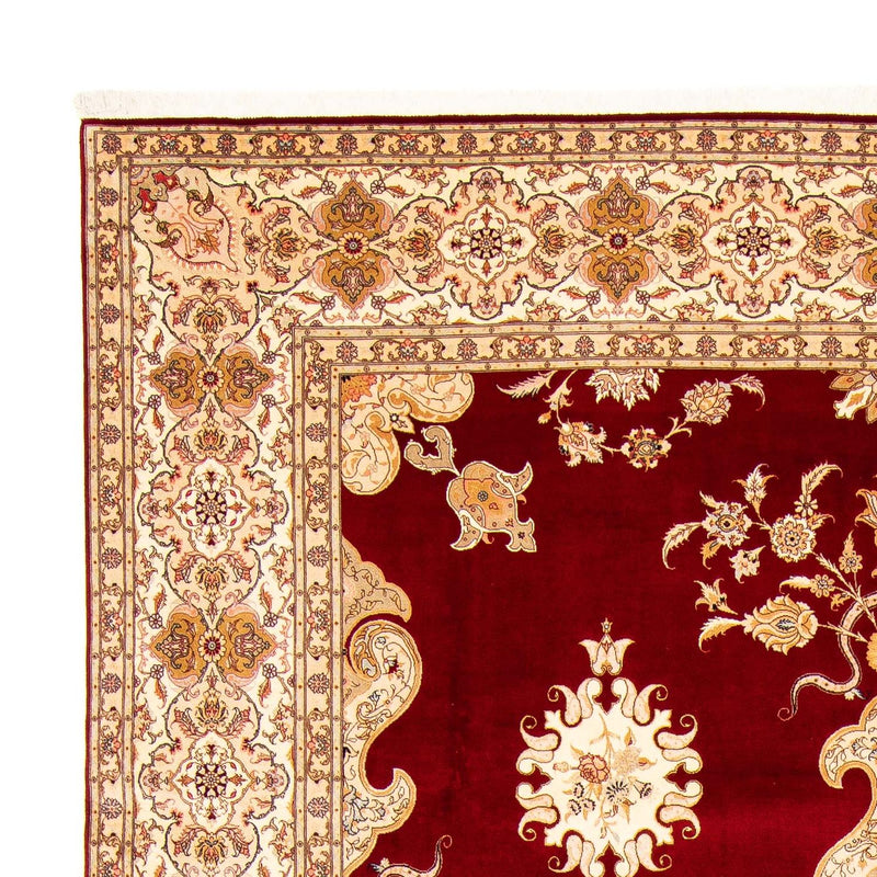 Täbriz - 50 Raj Teppich 298x402cm - Perserteppich - dunkelrot