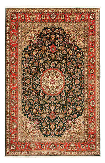 Täbriz - 50 Raj Teppich 198x295cm - Perserteppich - rot