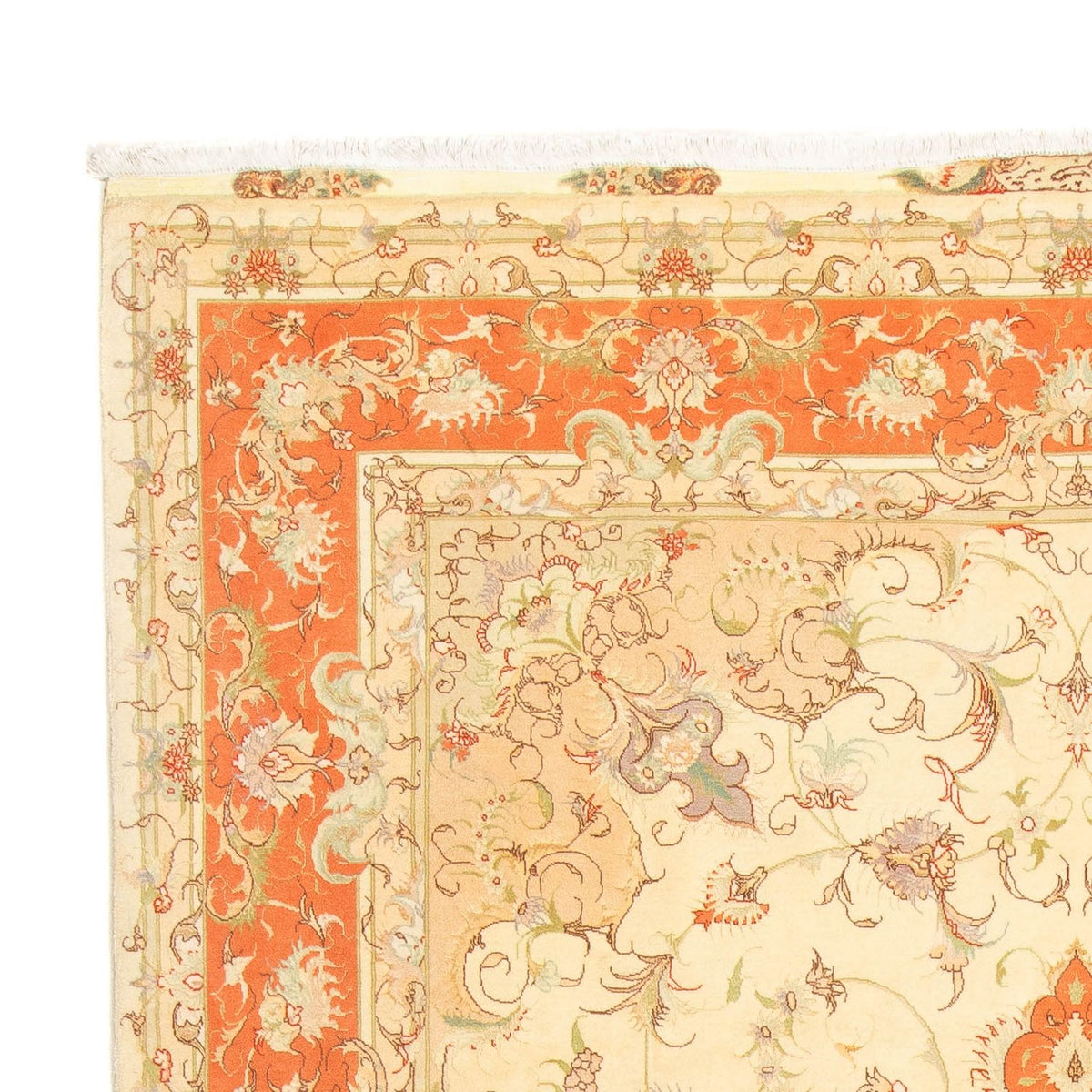 Täbriz - 50 Raj Teppich 202x300cm - Perserteppich - beige