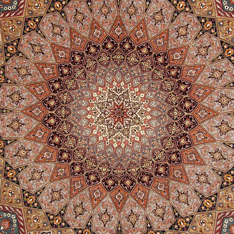 Täbriz - 50 Raj Teppich 298x388cm - Perserteppich - mehrfarbig