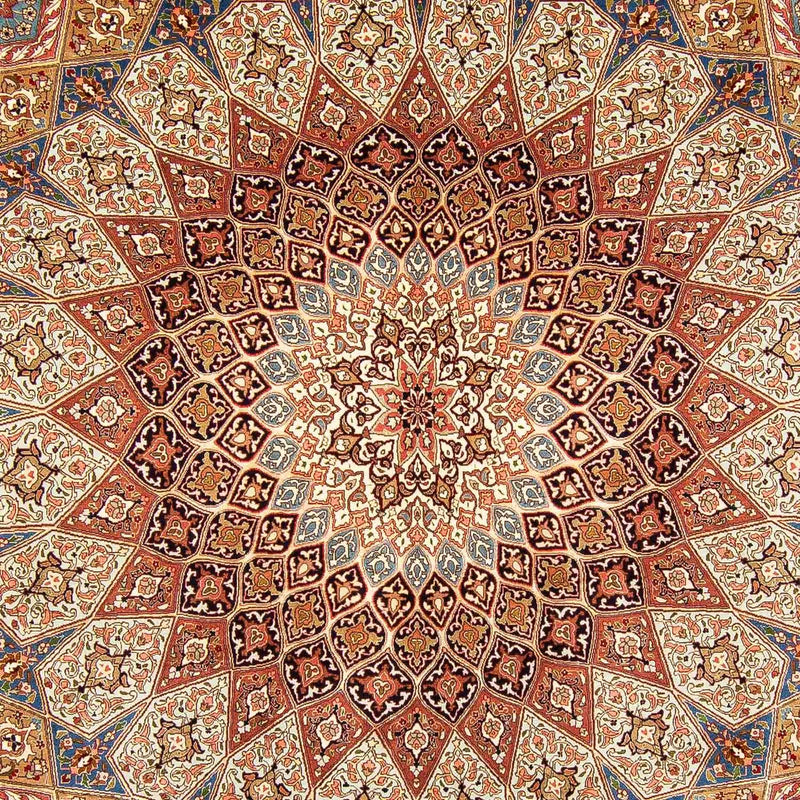 Täbriz - 50 Raj Teppich 298x398cm - Perserteppich - mehrfarbig