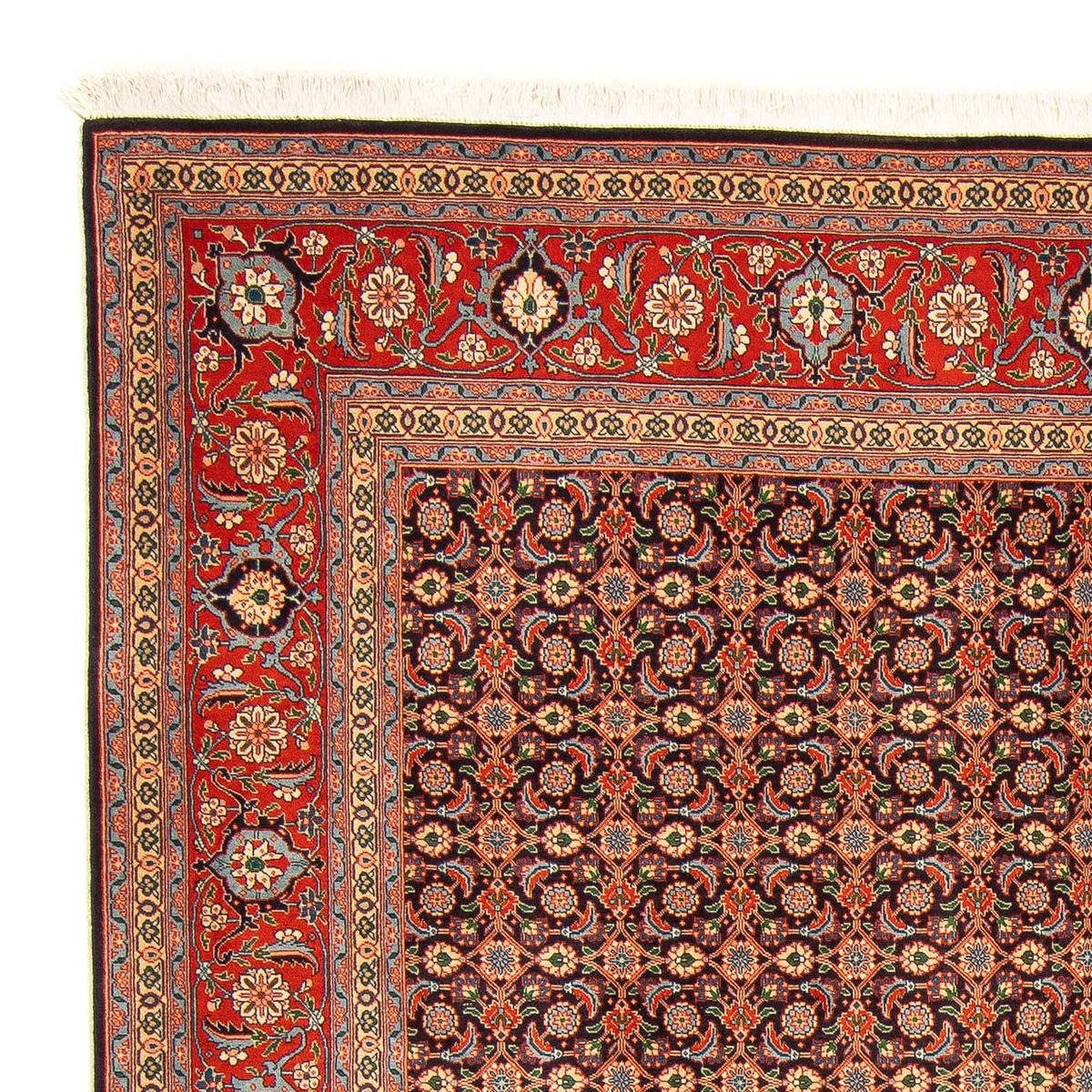 Täbriz Teppich 201x252cm - Perserteppich - dunkelblau