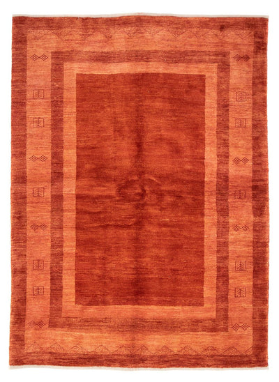 Gabbeh Persisch Teppich 170x242cm - Perserteppich Wollteppich - dunkelrot