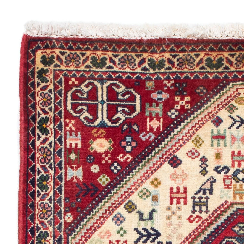Abadeh Teppich 75x123cm - Perserteppich - hellrot